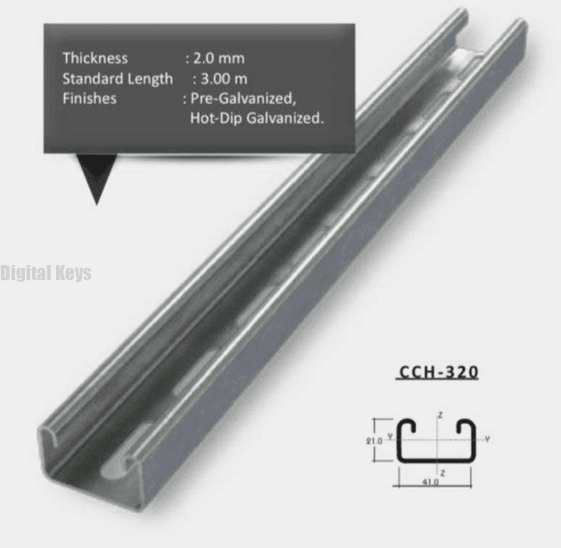 Load table for single beam with uniform (characteristic) Live- Load ССН-320/321