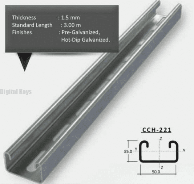 Load table for single beam with uniform (characteristic) Live- Load ССН-260/261