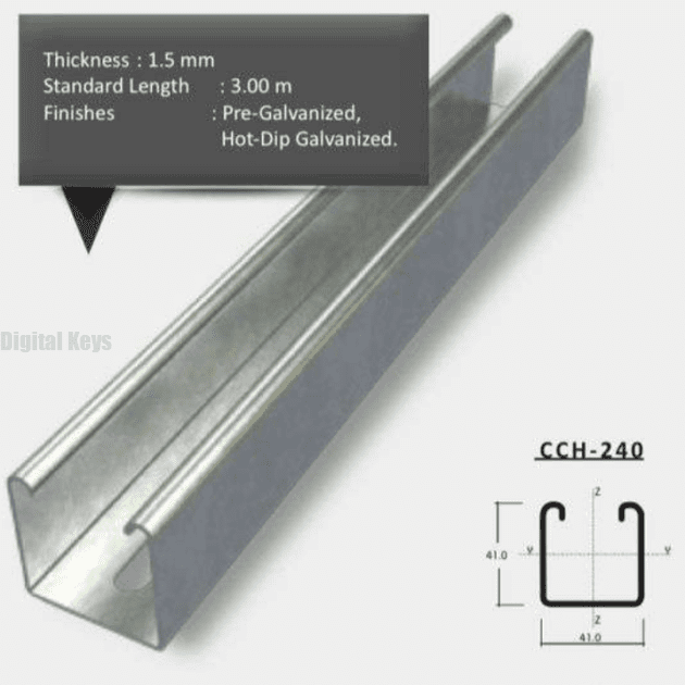 Load table for single beam with uniform (characteristic) Live- Load ССН-240/241